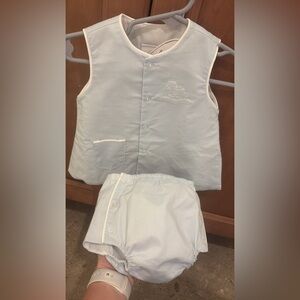 Light Blue Baby Vest and Shorts Set